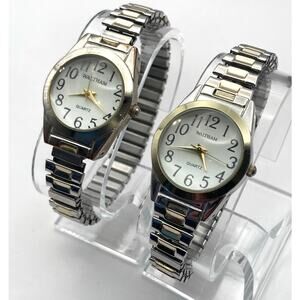 Waltham (2) Quartz Domed Crystal Women Watches 28mm Fresh Batteries - Expandable